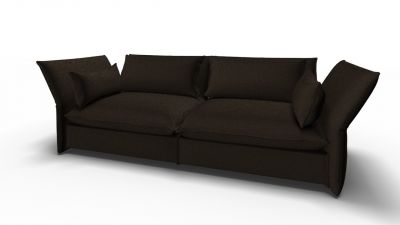Mariposa 3-Sitzer Sofa Teakbraun Vitra